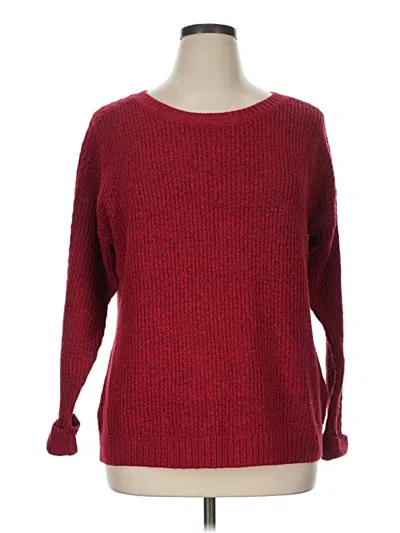 Pre-owned Christopher & Banks Pullover Sweater In Red