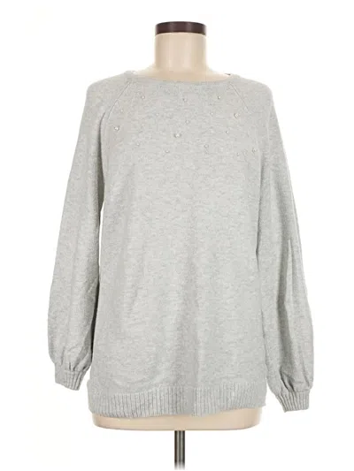 Pre-owned Christopher & Banks Pullover Sweater In Silver