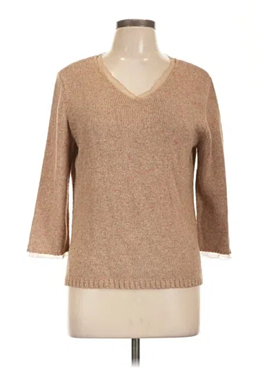 Pre-owned Christopher & Banks Pullover Sweater In Tan