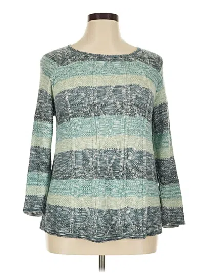 Pre-owned Christopher & Banks Pullover Sweater In Teal