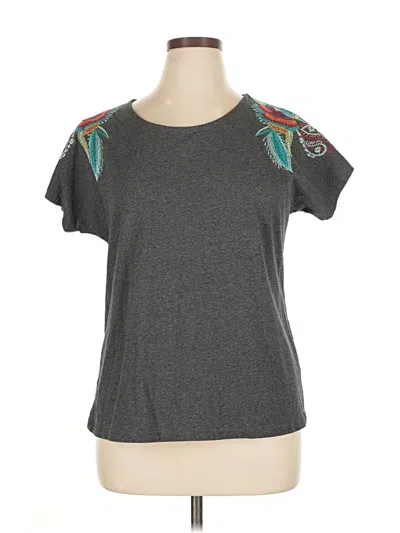 Pre-owned Christopher & Banks Short Sleeve T-shirt In Gray