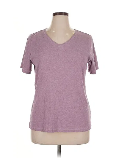 Pre-owned Christopher & Banks Short Sleeve T-shirt In Purple