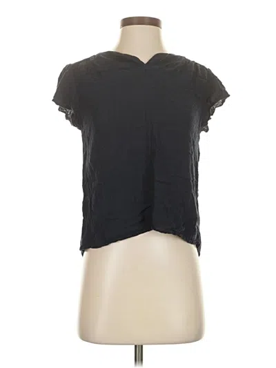 Pre-owned Christopher & Banks Short Sleeve Top Black Keyhole Neckline Tops