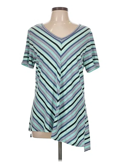 Pre-owned Christopher & Banks Short Sleeve T-shirt In Blue