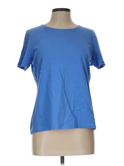 Pre-owned Christopher & Banks Short Sleeve T-shirt In Blue