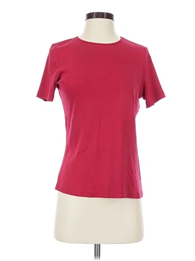 Pre-owned Christopher & Banks Short Sleeve T-shirt In Burgundy