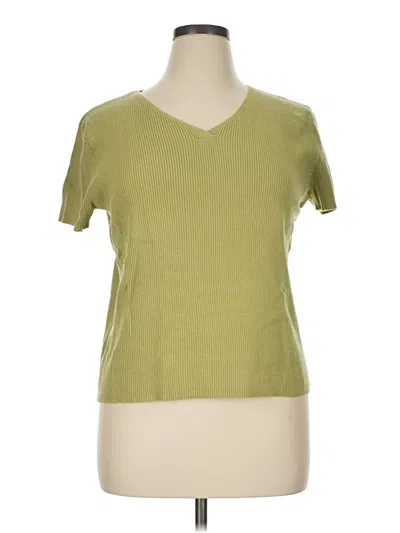 Pre-owned Christopher & Banks Short Sleeve T-shirt In Green