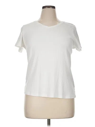 Pre-owned Christopher & Banks Short Sleeve T-shirt In Ivory
