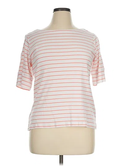 Pre-owned Christopher & Banks Short Sleeve T-shirt In Orange