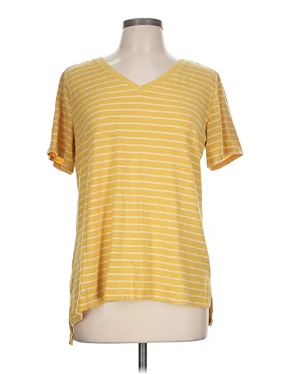 Pre-owned Christopher & Banks Short Sleeve T-shirt In Yellow