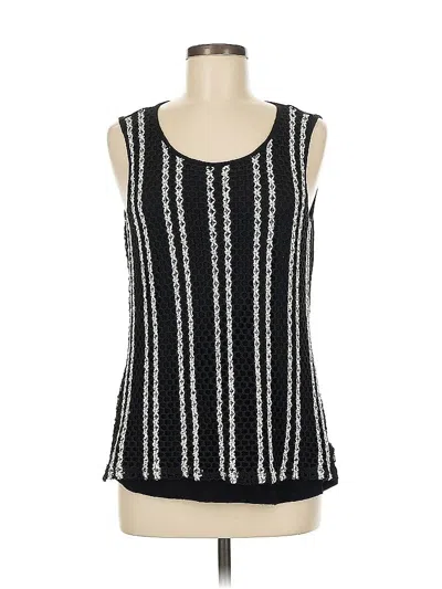 Pre-owned Christopher & Banks Sleeveless Blouse In Black