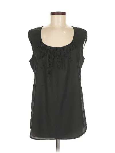 Pre-owned Christopher & Banks Sleeveless Blouse In Black