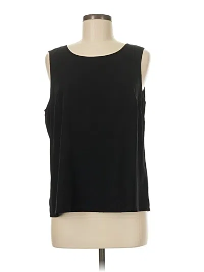 Pre-owned Christopher & Banks Sleeveless Blouse In Black