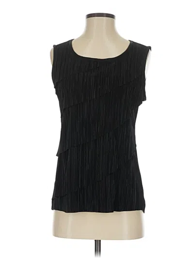 Pre-owned Christopher & Banks Sleeveless Blouse In Black