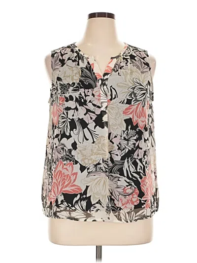 Pre-owned Christopher & Banks Sleeveless Blouse In Black