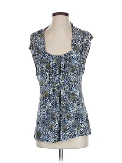 Pre-owned Christopher & Banks Sleeveless Blouse In Blue