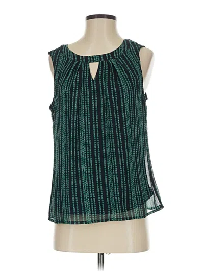 Pre-owned Christopher & Banks Sleeveless Blouse In Blue