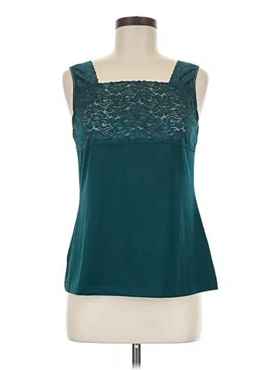 Pre-owned Christopher & Banks Sleeveless Blouse In Blue