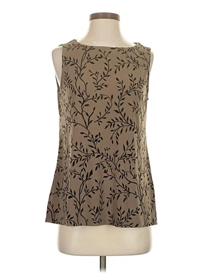 Pre-owned Christopher & Banks Sleeveless Blouse In Brown