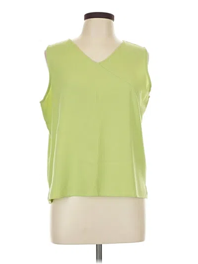 Pre-owned Christopher & Banks Sleeveless Blouse In Green
