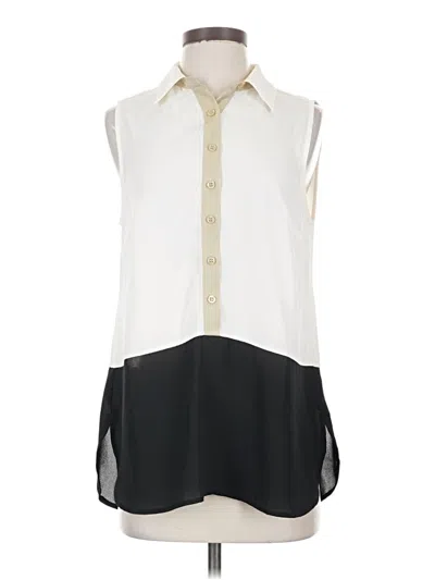 Pre-owned Christopher & Banks Sleeveless Blouse In Ivory