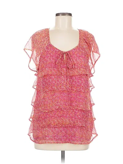 Pre-owned Christopher & Banks Sleeveless Blouse In Pink