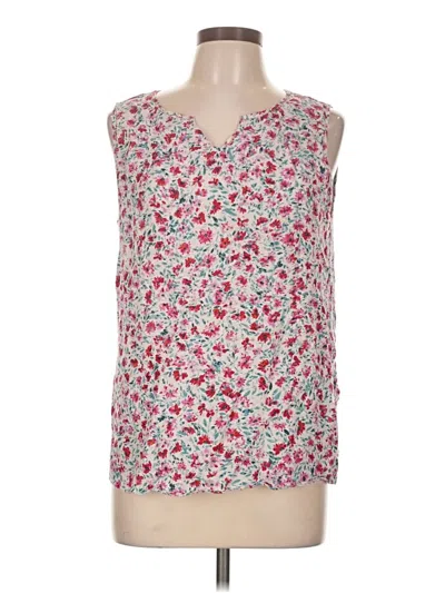 Pre-owned Christopher & Banks Sleeveless Blouse In Pink