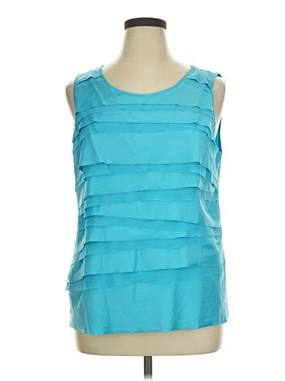 Pre-owned Christopher & Banks Sleeveless Blouse In Teal