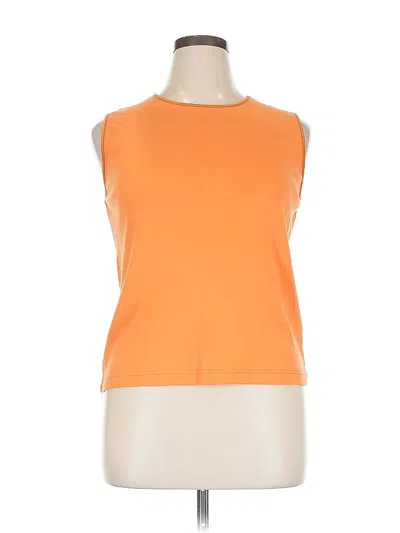 Pre-owned Christopher & Banks Sleeveless T-shirt In Orange