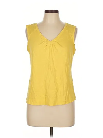 Pre-owned Christopher & Banks Sleeveless T-shirt In Yellow