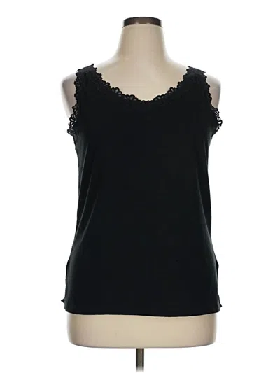 Pre-owned Christopher & Banks Sleeveless Top Black Sweetheart Neckline Tops