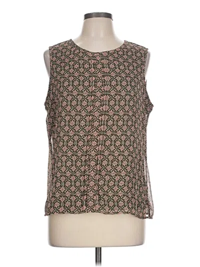Pre-owned Christopher & Banks Sleeveless Top Brown Square Neckline Tops