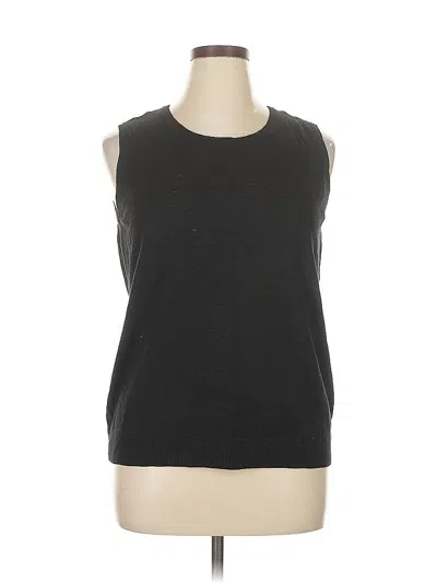 Pre-owned Christopher & Banks Sleeveless Top Gray Boatneck Tops