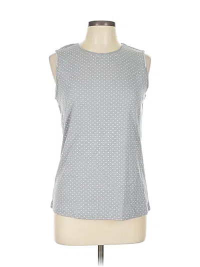 Pre-owned Christopher & Banks Sleeveless Top Gray Boatneck Tops