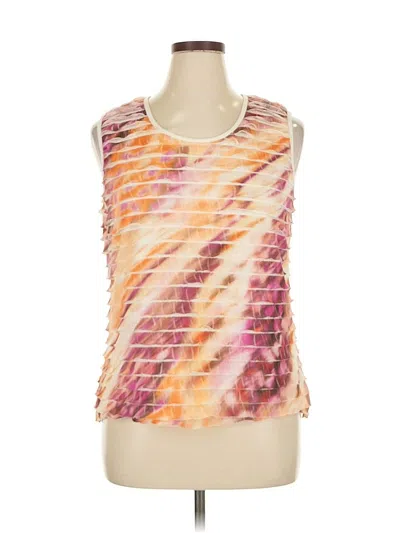 Pre-owned Christopher & Banks Sleeveless Top Orange Scoop Neck Tops