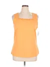 Christopher & Banks Sleeveless Top Orange Sweetheart Neckline Tops In Yellow