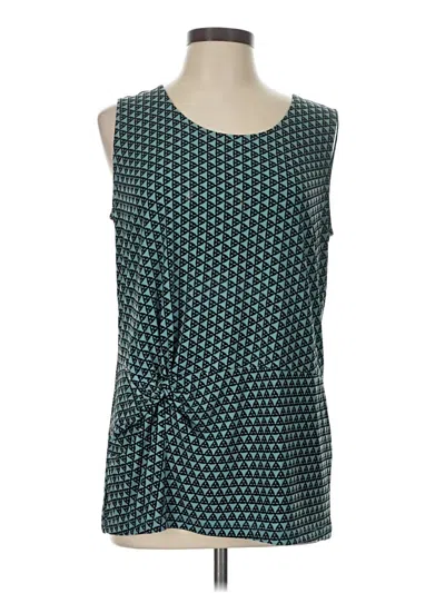 Pre-owned Christopher & Banks Sleeveless Top Teal Square Neckline Tops