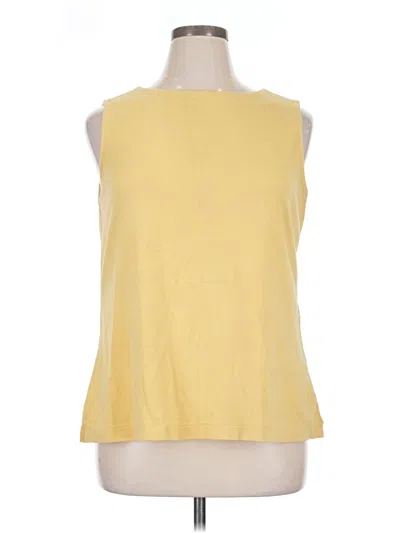 Pre-owned Christopher & Banks Sleeveless Top Yellow Halter Neckline Tops