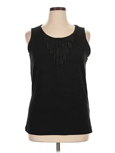 Pre-owned Christopher & Banks Sleeveless T-shirt In Black