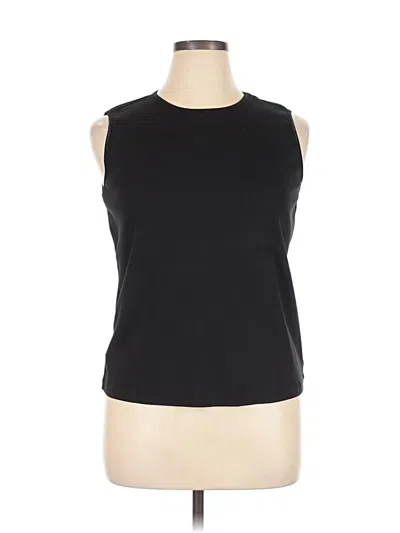 Pre-owned Christopher & Banks Sleeveless T-shirt In Black