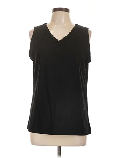 Pre-owned Christopher & Banks Sleeveless T-shirt In Black
