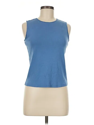 Pre-owned Christopher & Banks Sleeveless T-shirt In Blue