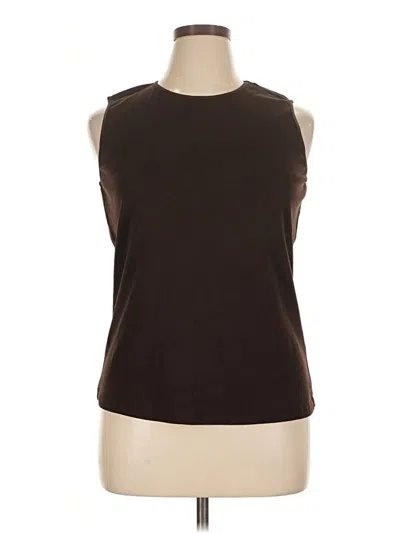 Pre-owned Christopher & Banks Sleeveless T-shirt In Brown