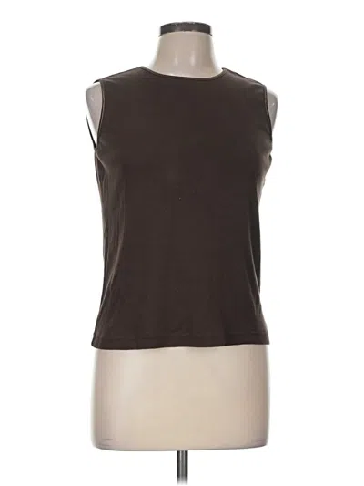 Pre-owned Christopher & Banks Sleeveless T-shirt In Brown