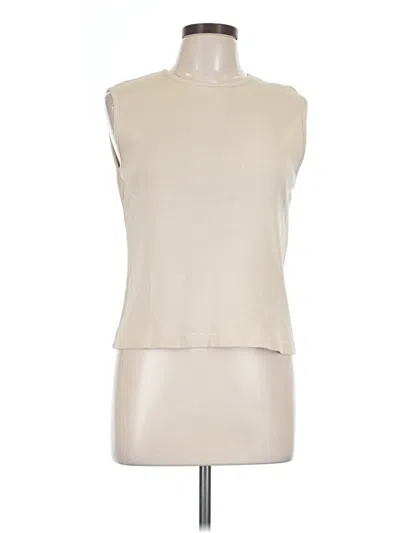 Pre-owned Christopher & Banks Sleeveless T-shirt In Ivory