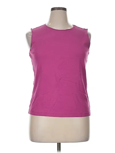 Pre-owned Christopher & Banks Sleeveless T-shirt In Pink