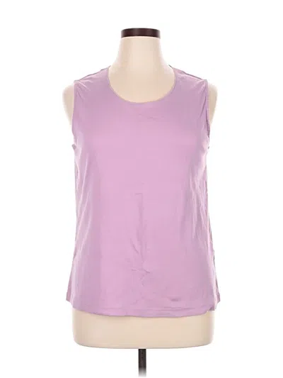Pre-owned Christopher & Banks Sleeveless T-shirt In Purple