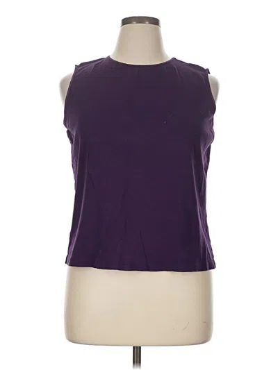 Pre-owned Christopher & Banks Sleeveless T-shirt In Purple