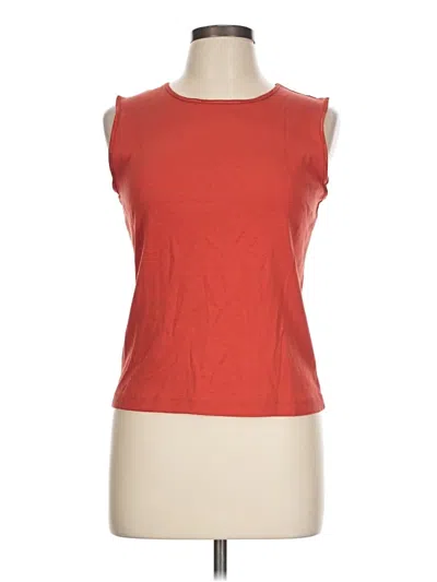 Pre-owned Christopher & Banks Sleeveless T-shirt In Red