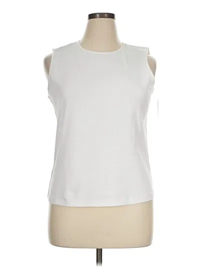 Christopher & Banks Sleeveless T-shirt In White